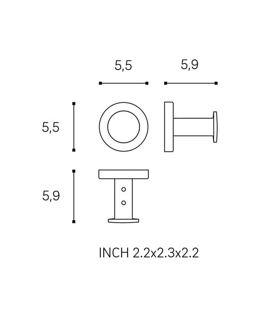 Imagen 3 de Colgador Architect S+ Cosmic - Oro cepillado 3 x 5 x 3cm Oro cepillado