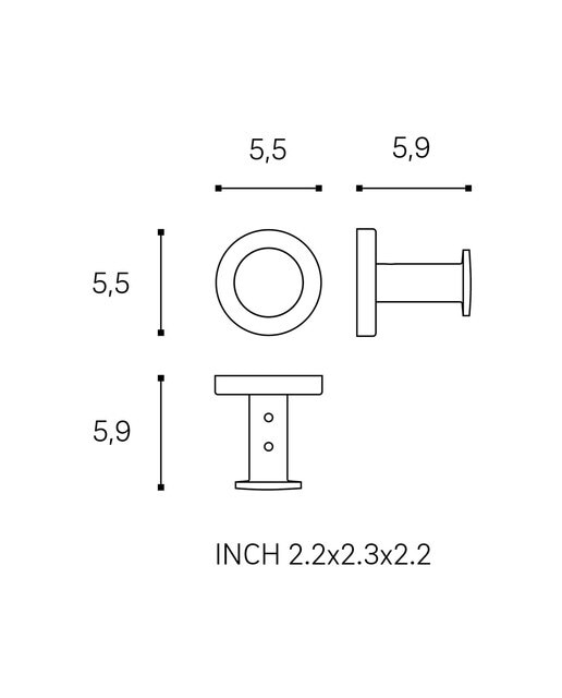 Imagen 3 de Colgador Architect S+ Cosmic - Negro cepillado 3 x 5 x 3cm Negro cepillado