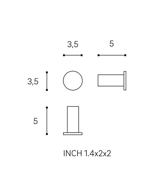 Imagen 3 de Colgador Architect S+ Cosmic - Acero cepillado 3 x 5 x 3cm Acero cepillado