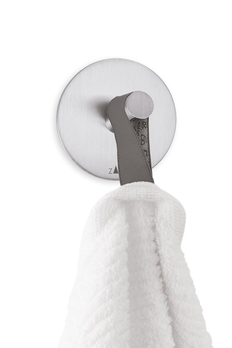Percha individual de baño Peco Zack - Acero mate Acero mate-2
