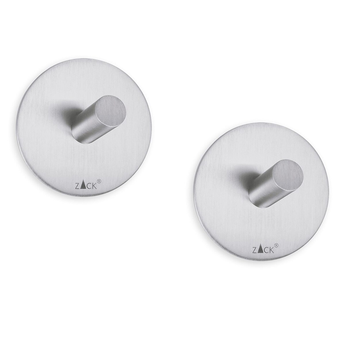 Set de 2 perchas individuales de baño Peco Zack Acero mate-1
