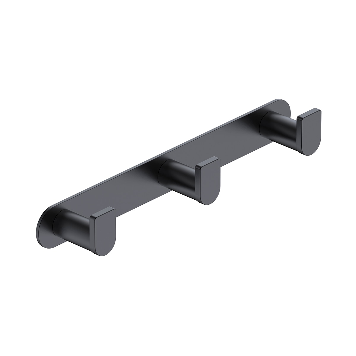 Percha de baño triple Practic Medimex - Negro mate Negro mate-1