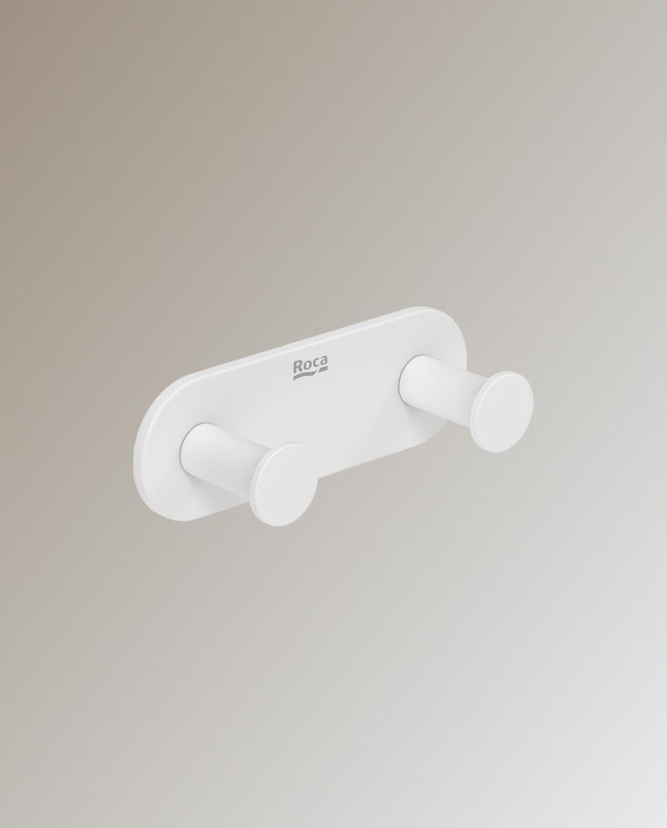 Percha de baño doble Hotels Round Roca - Blanco Blanco-1