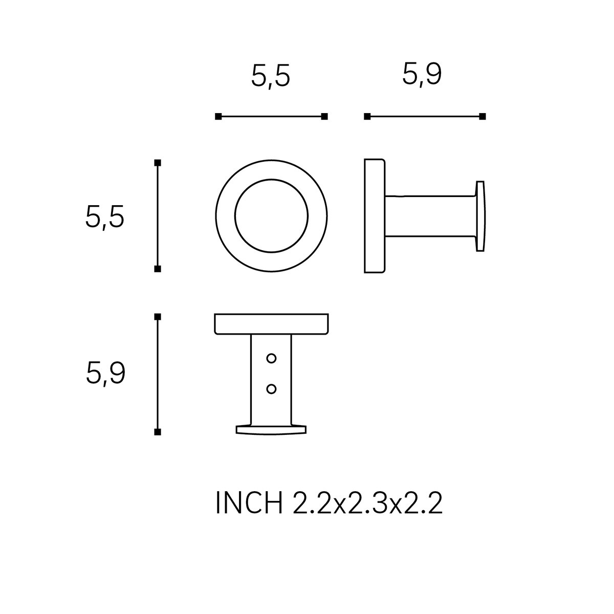 Percha individual de baño Architect S+ Cosmic - Oro brillo Oro brillo-3