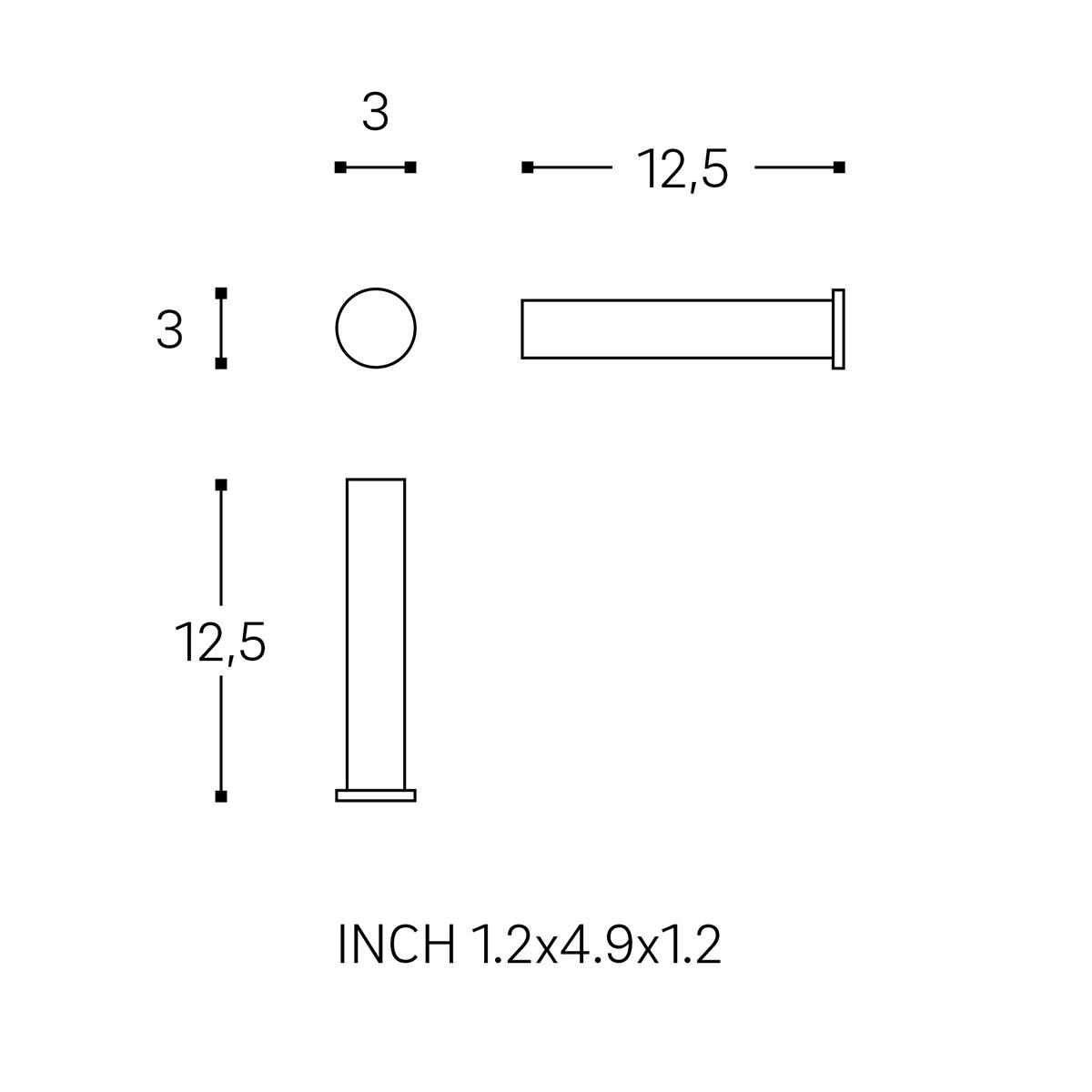 Portarrollos sin tapa Inox Cosmic 7