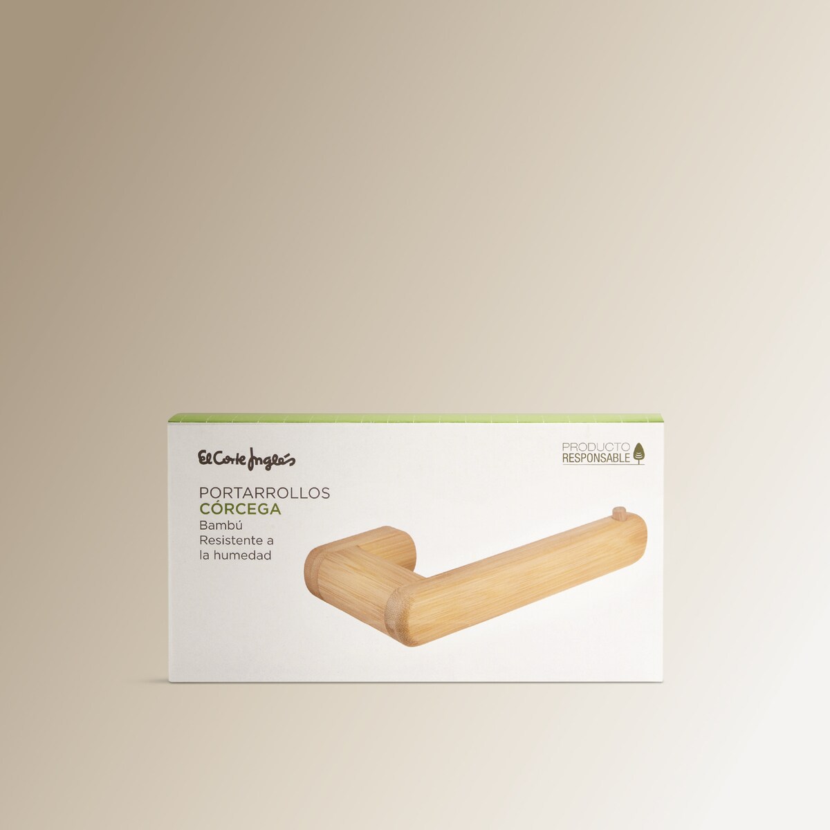 Porta-Rolos sem Tampa Córcega de Bambu Madeira-3