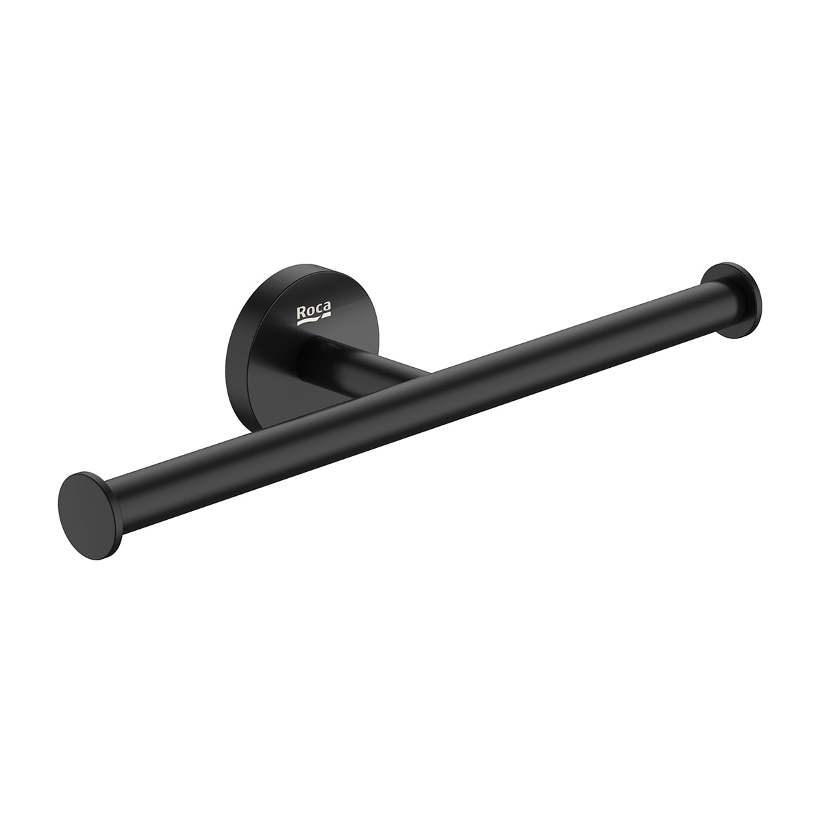 Portarrollos doble sin tapa Hotel Round Roca - Negro mate Negro mate-1
