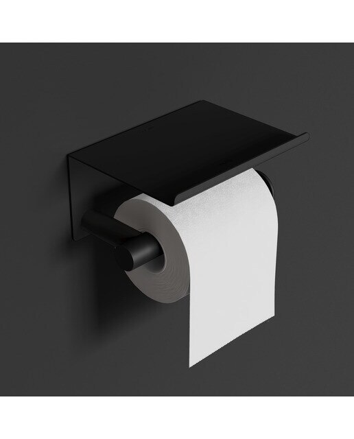 Portarrollos con tapa Architect S+ Cosmic - Negro mate Negro mate-2