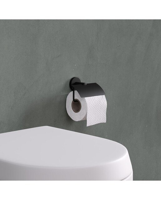 Portarrollos con tapa Start Cosmic - Negro mate Negro mate-2