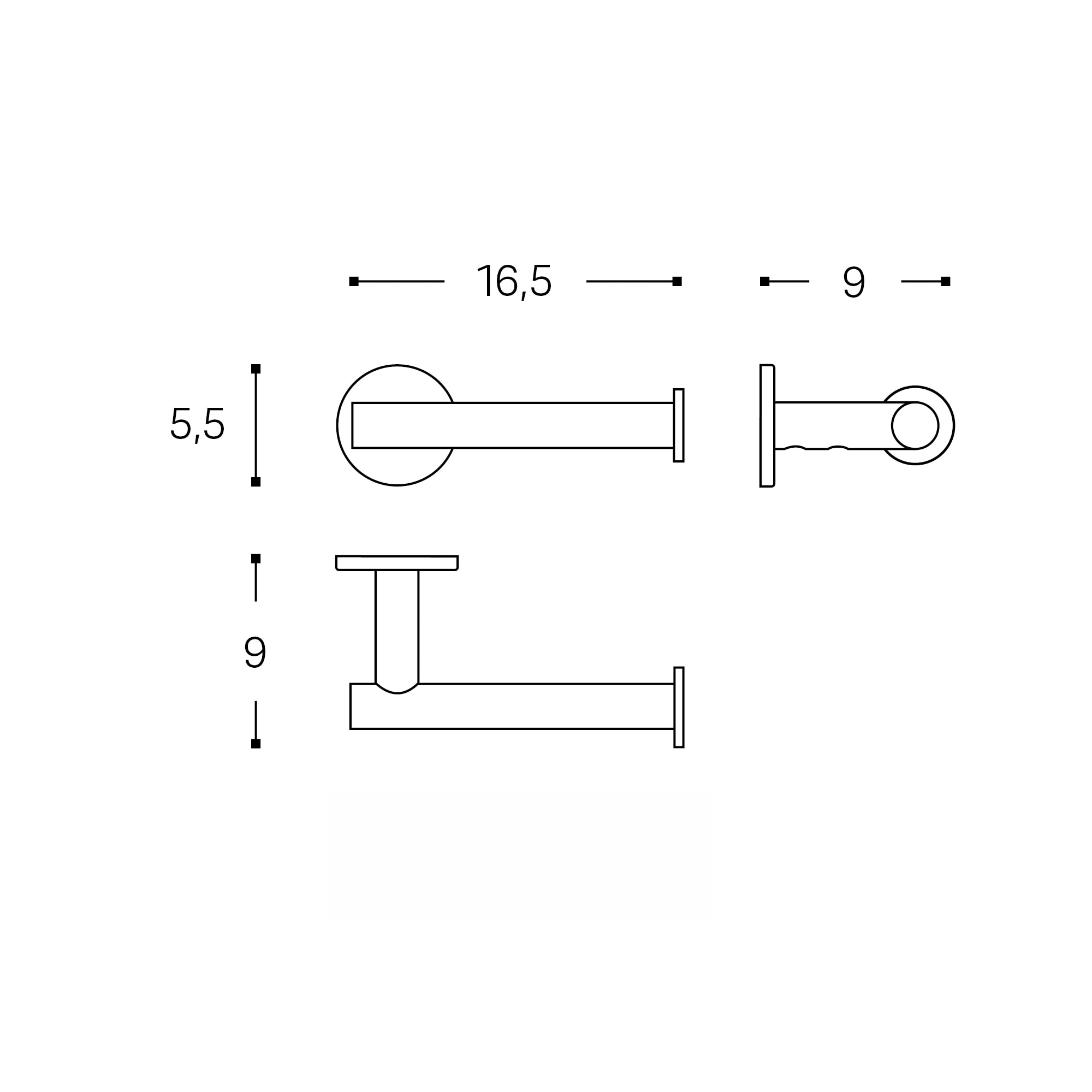 Imagen 4 de Portarrollos sin tapa Architect S+ Cosmic - Acero mate Acero mate