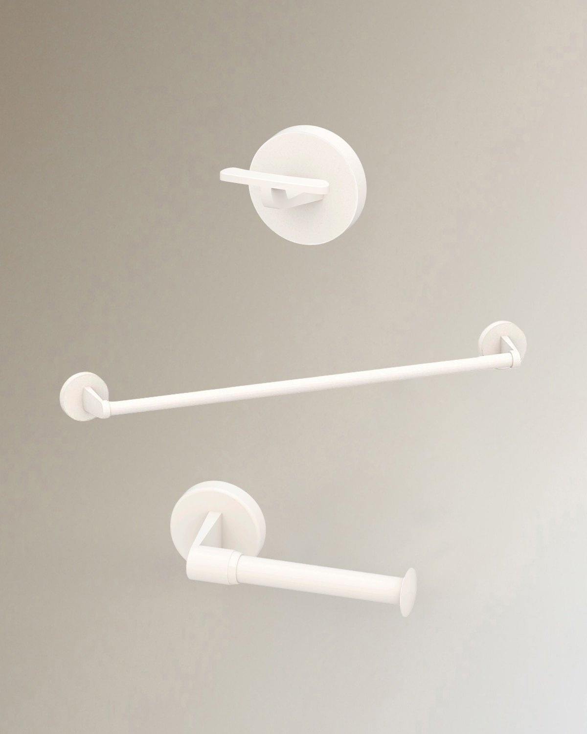 El Corte Inglés - Colección de accesorios de baño en blanco Paros El Corte Inglés.