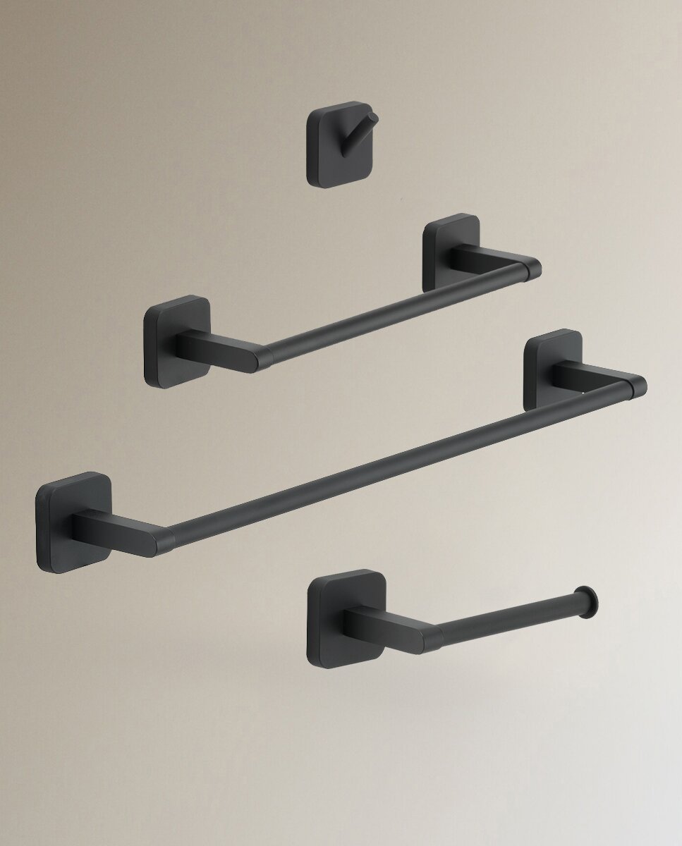Coleção de acessórios de casa de banho Tasos preto 1
