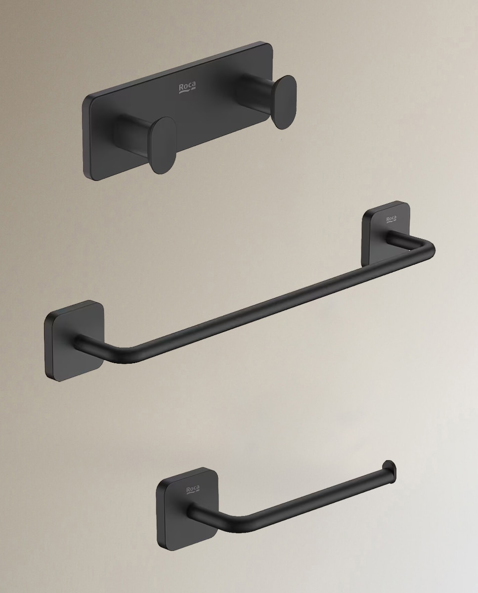 Roca - Colección de accesorios de baño Victoria negro Roca.
