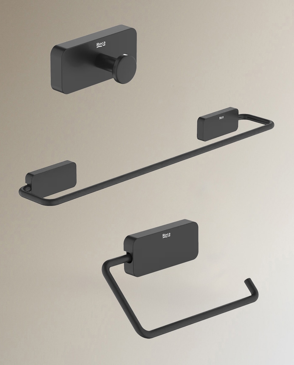 Imagen 0 de Colección de accesorios de baño Sonata negro Roca