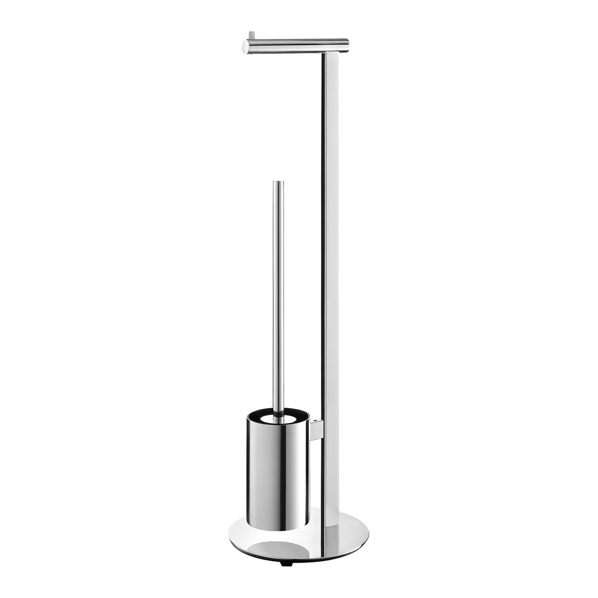 Porta-rolos de Solo com Piaçaba Scala Aço brilho-1