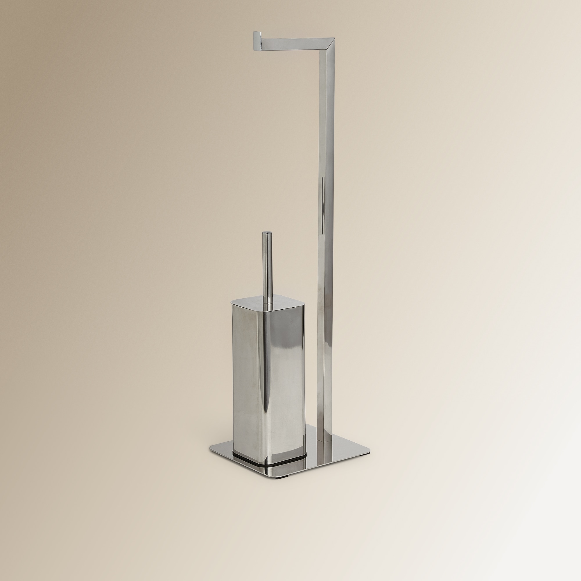 Porta-rolos de Solo com Piaçaba Miran Cromado-1