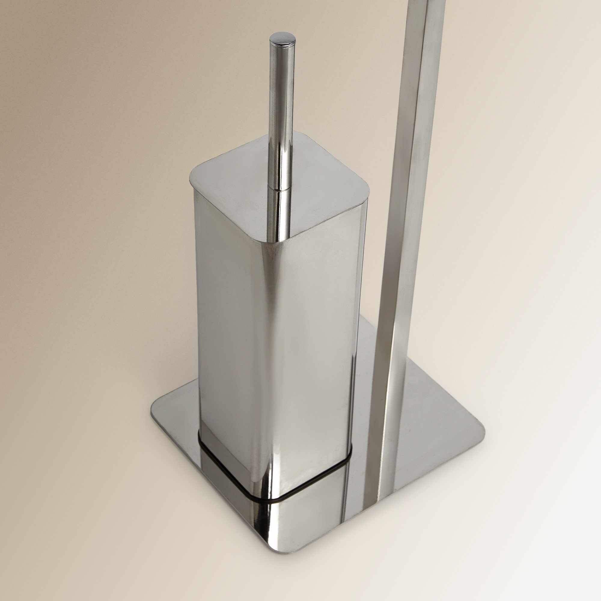 Porta-rolos de Solo com Piaçaba Miran Cromado-2