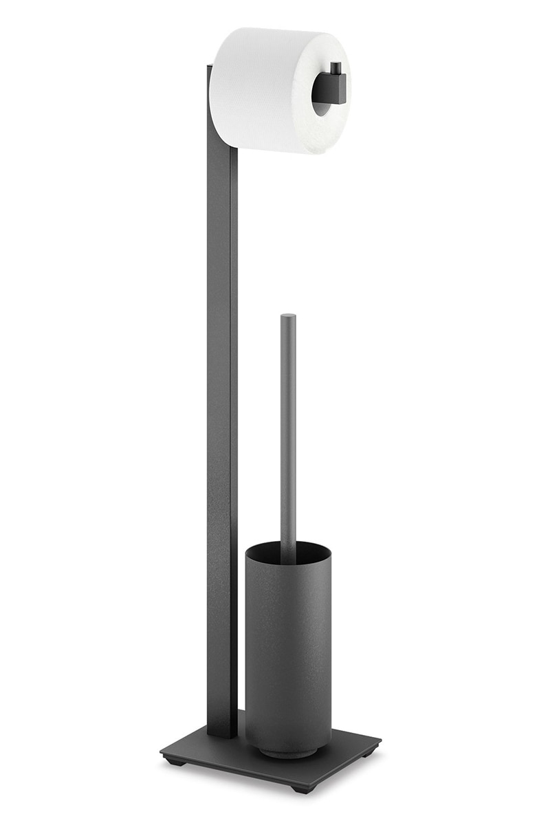 Porta-Rolos de Chão com Piaçaba Linea Preto-2