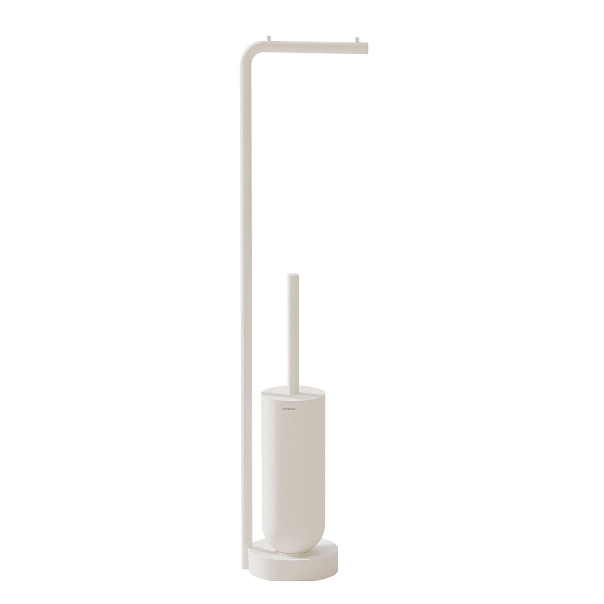 Escobillero de suelo con portarrollos Geyser Cosmic - Blanco mate Blanco mate-2