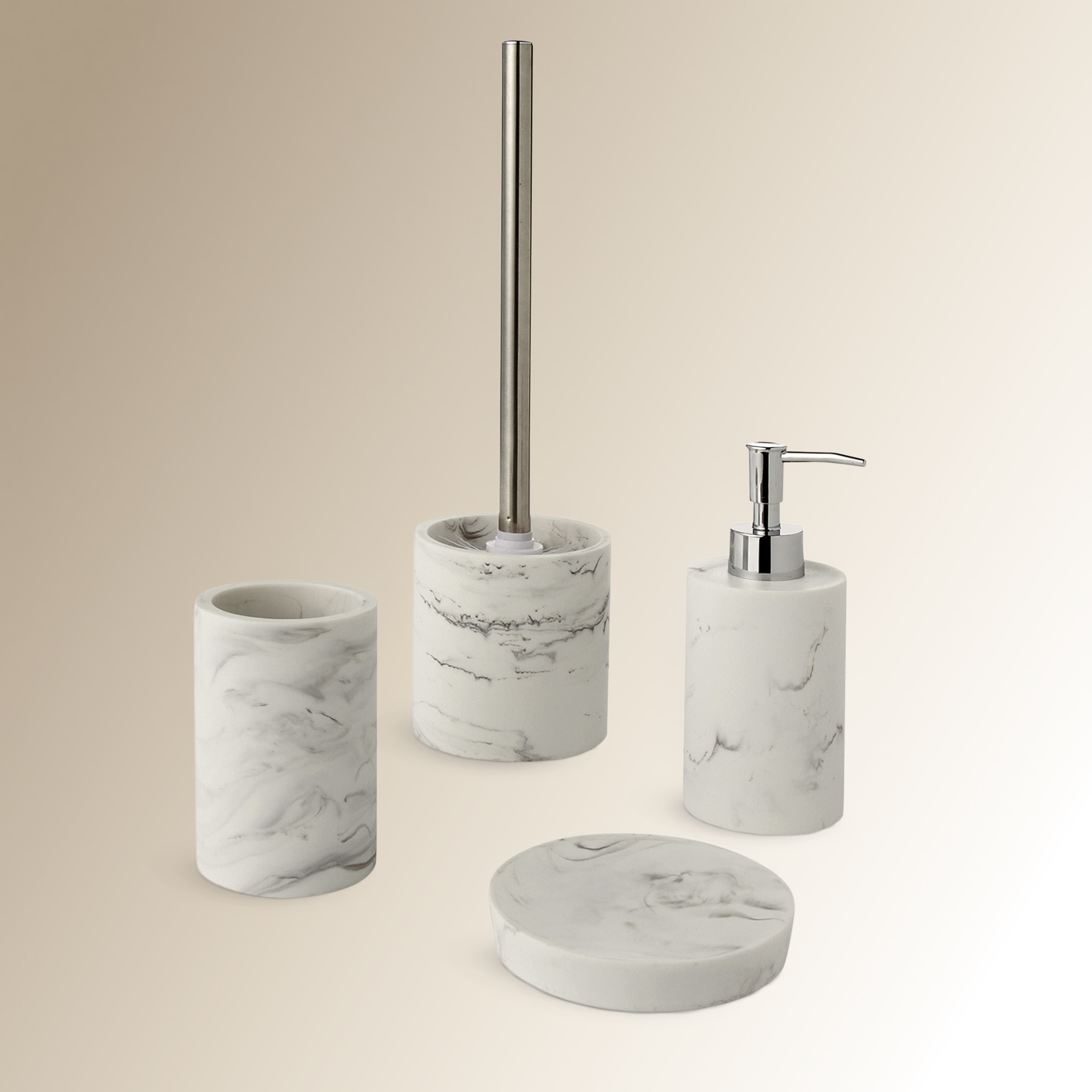 Porta-Escovas para Bancada Beida Branco-3