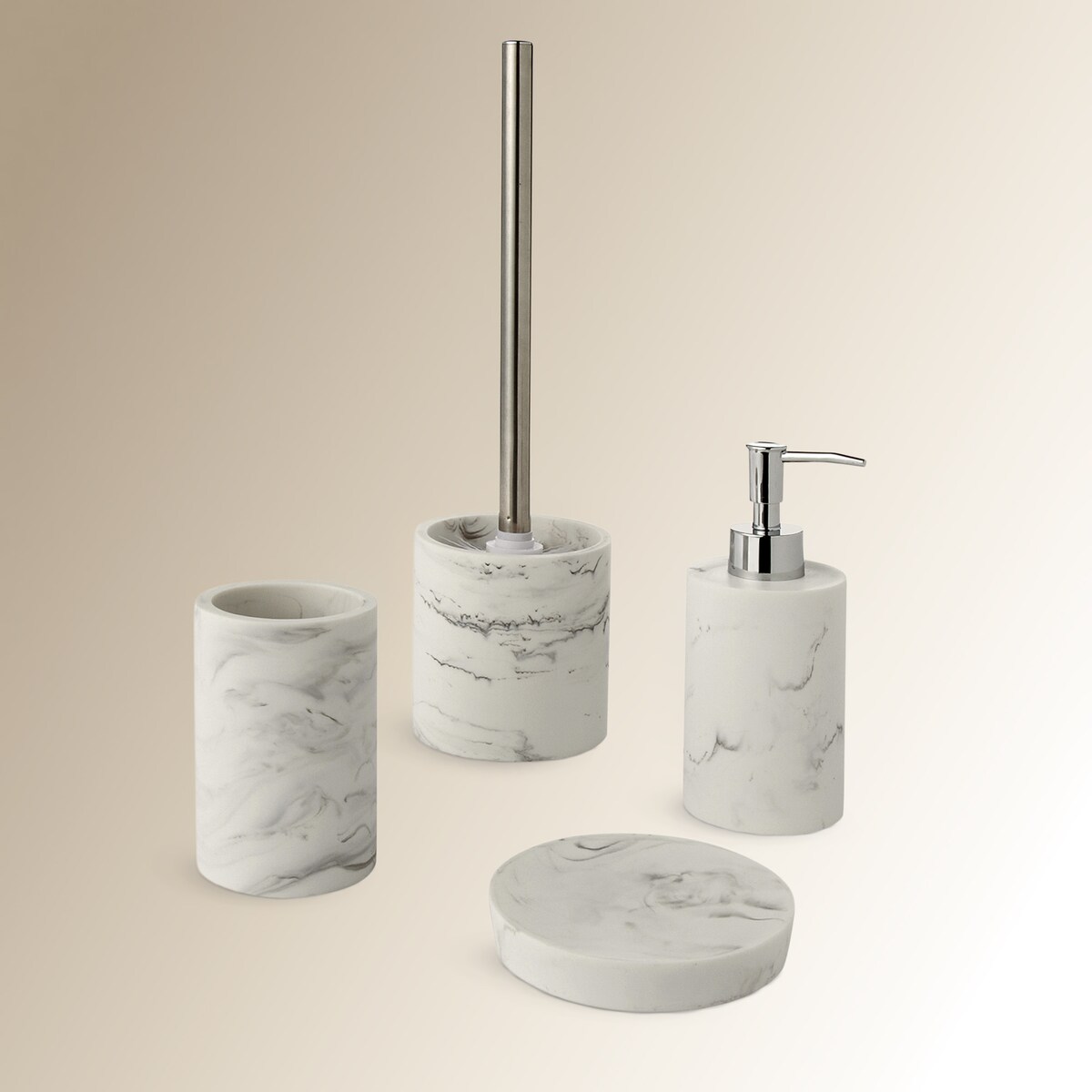 Porta-Escovas para Bancada Beida Branco-3