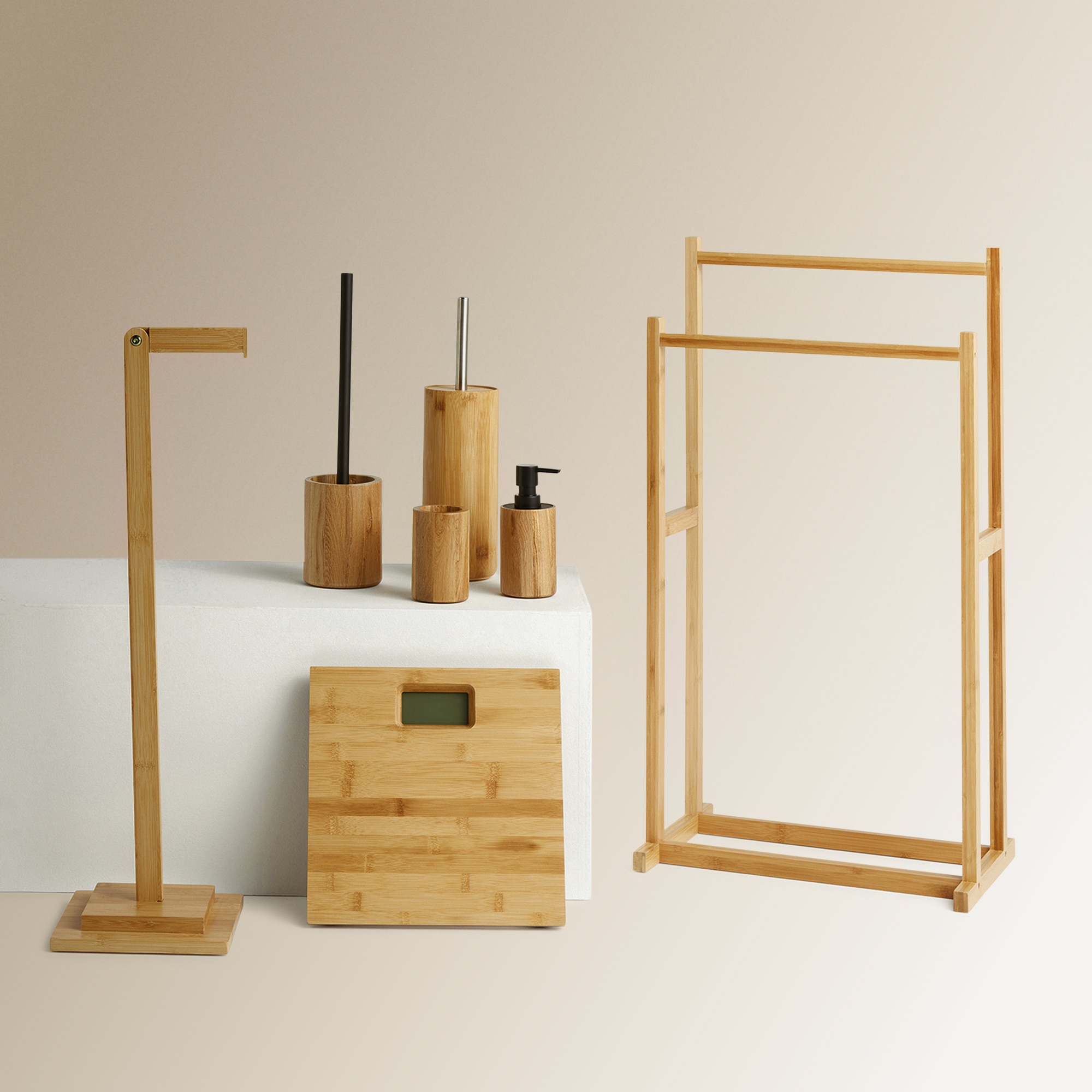 Caixa porta-escovas para bancada Bamboo Bambu-4