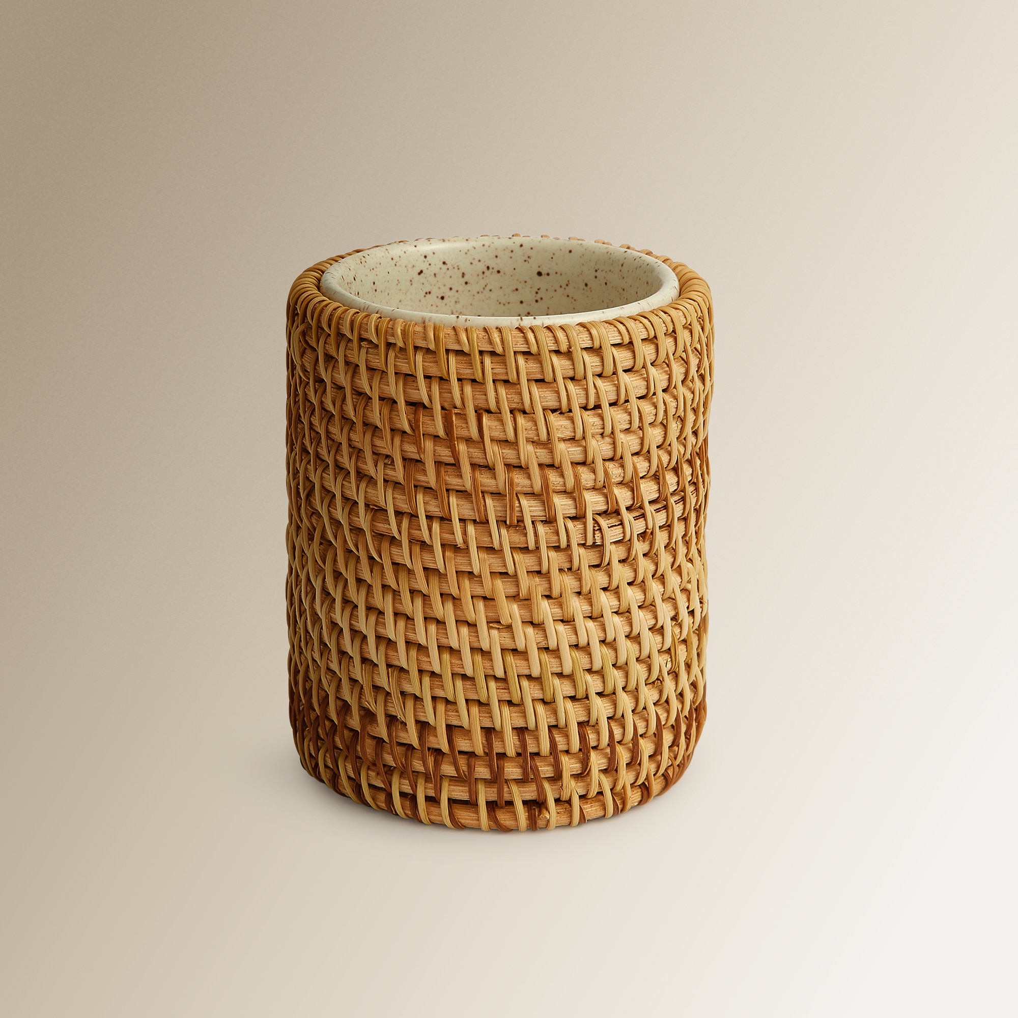 Porta-Escovas para Bancada Vime Bege-1