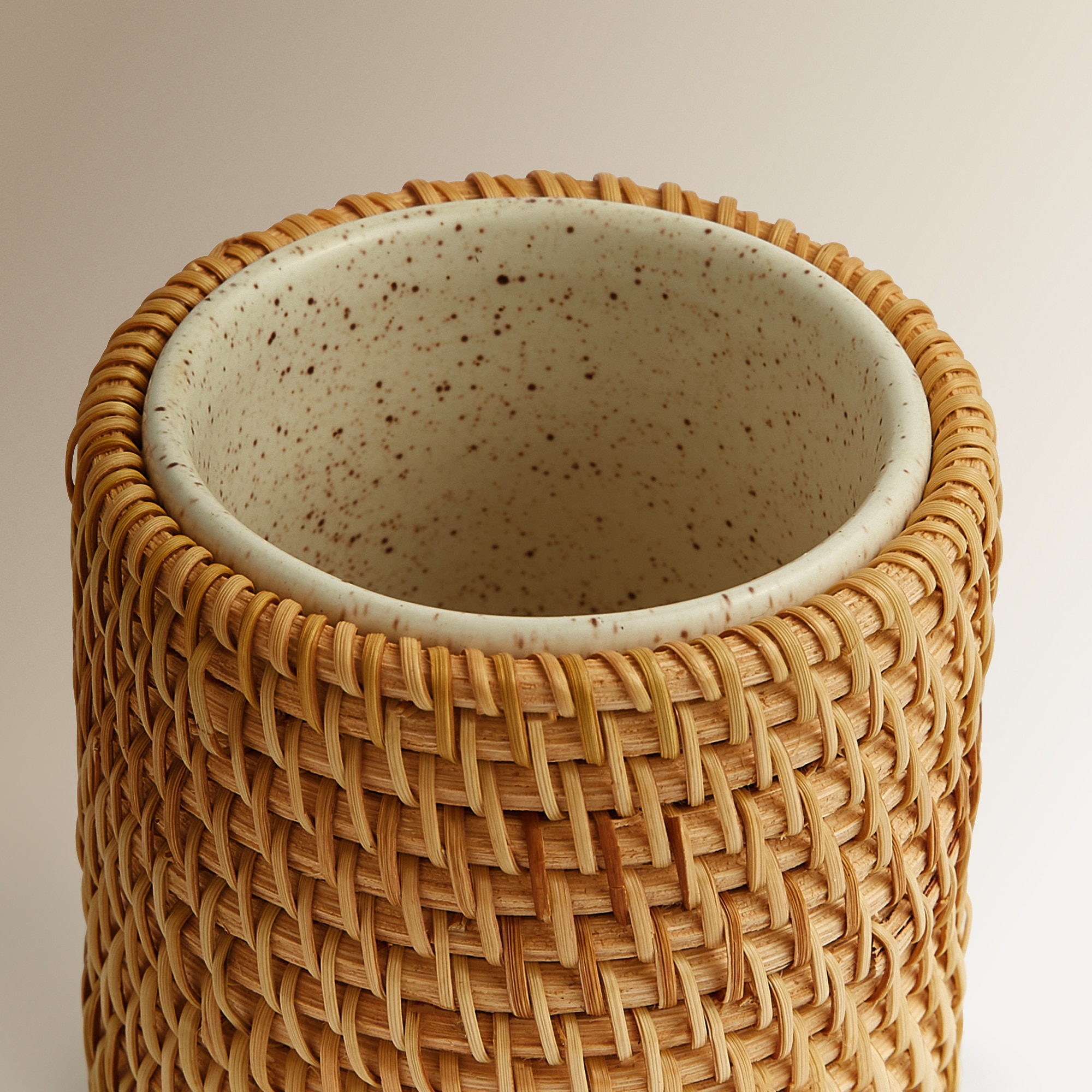 Porta-Escovas para Bancada Vime Bege-2