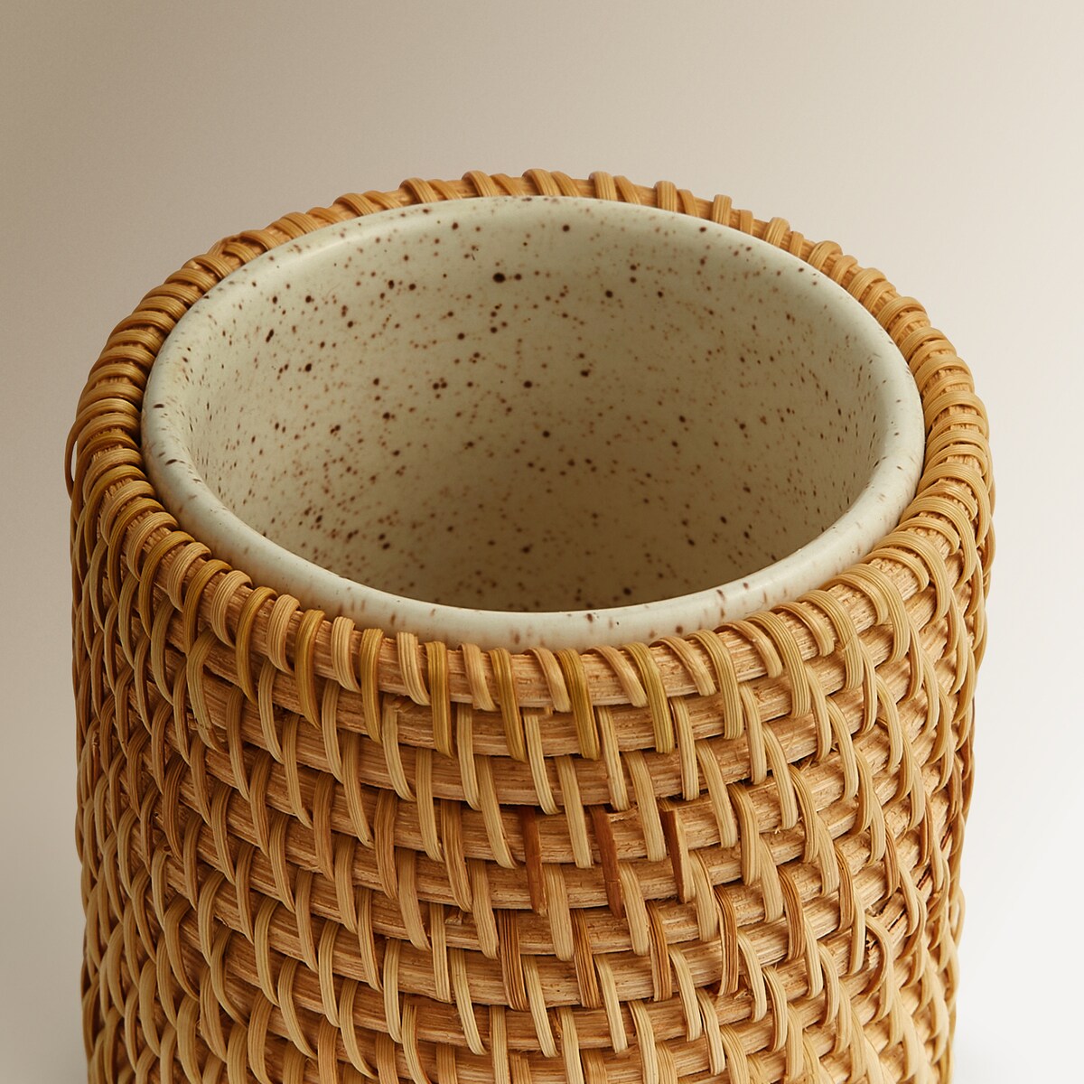 Porta-Escovas para Bancada Vime Bege-2