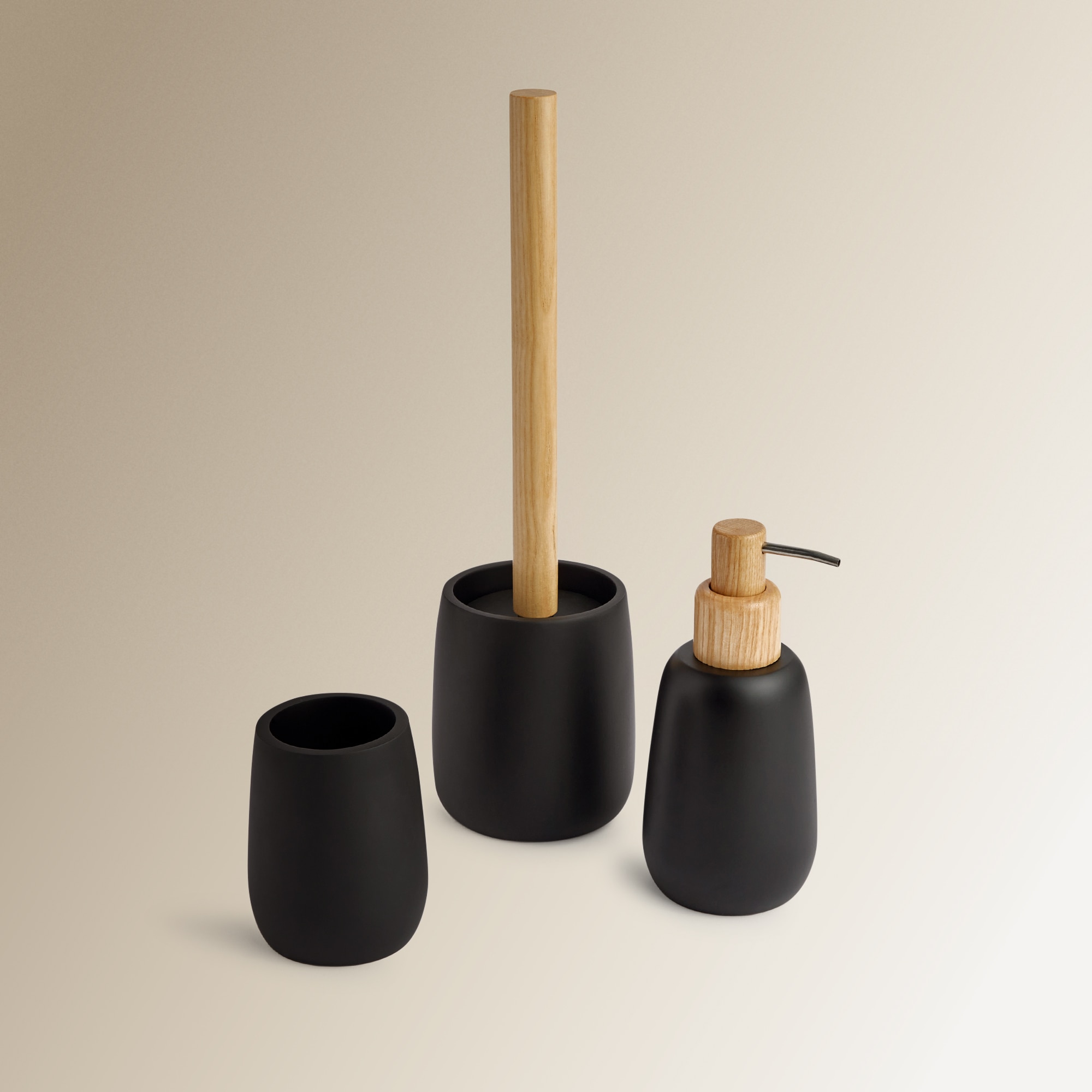 Copo Porta-escovas para Bancada Oslo Preto-3