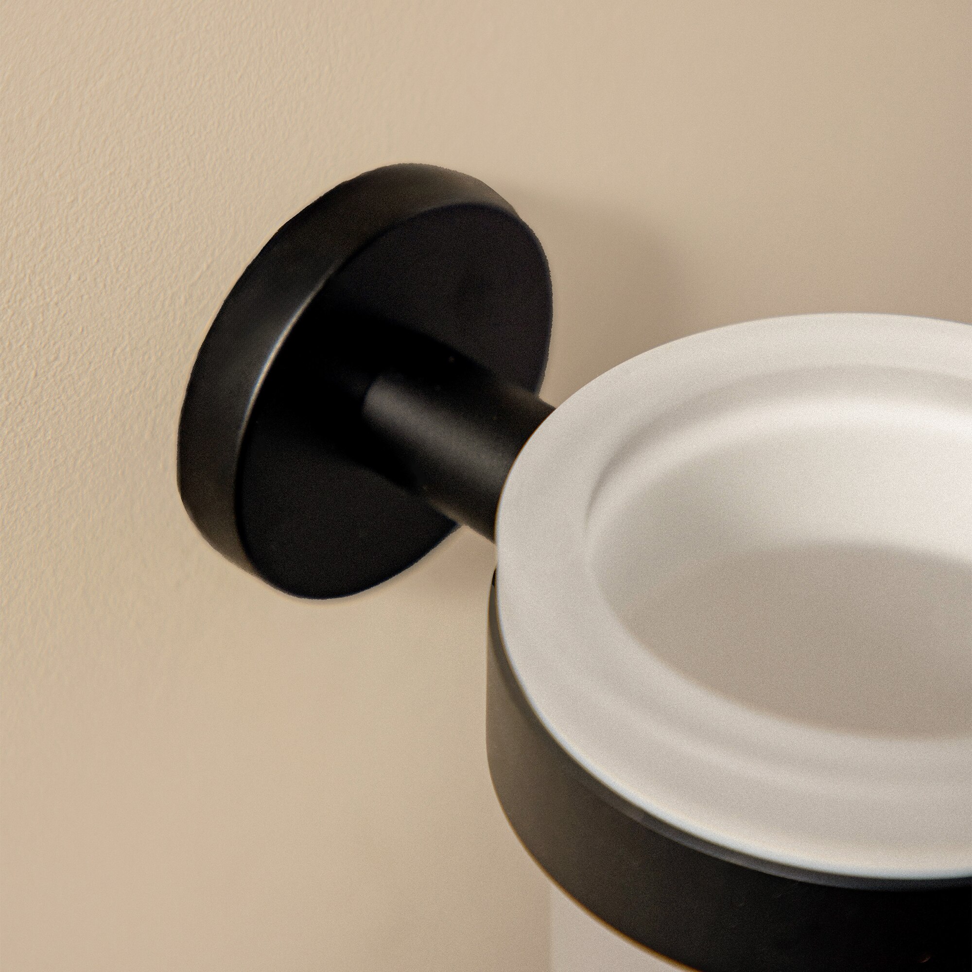 Portacepillos de pared de vidrio Start Cosmic - Negro mate Negro mate-5
