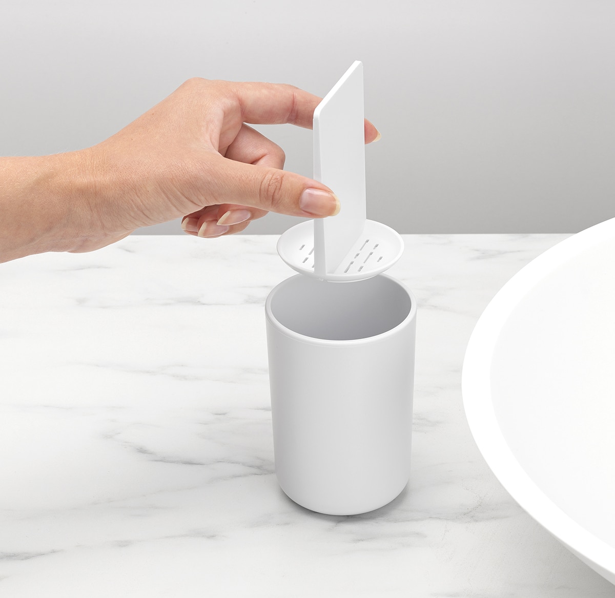 Imagen 3 de Portacepillos para encimera ReNew Brabantia - Blanco Blanco