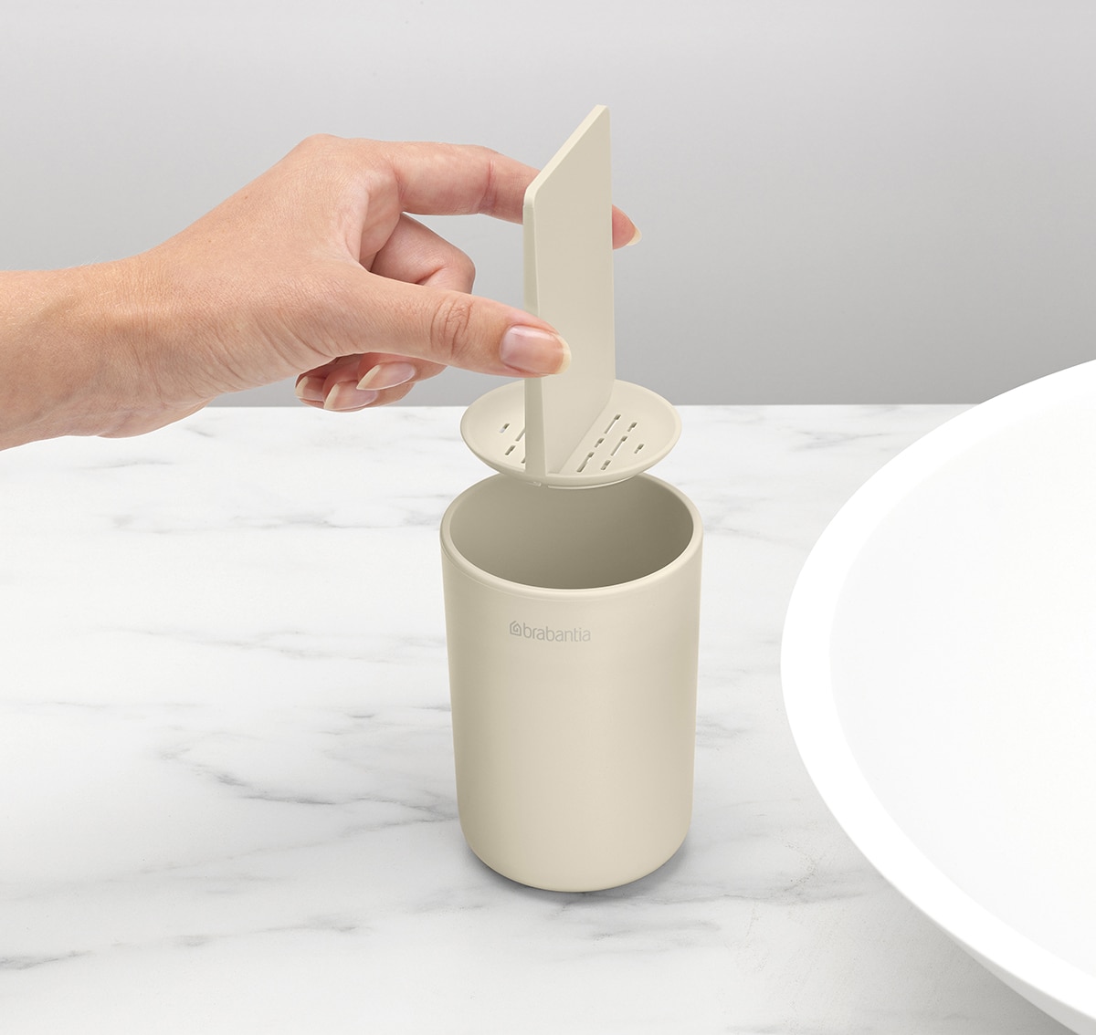 Imagen 3 de Portacepillos para encimera ReNew Brabantia - Gris Beige