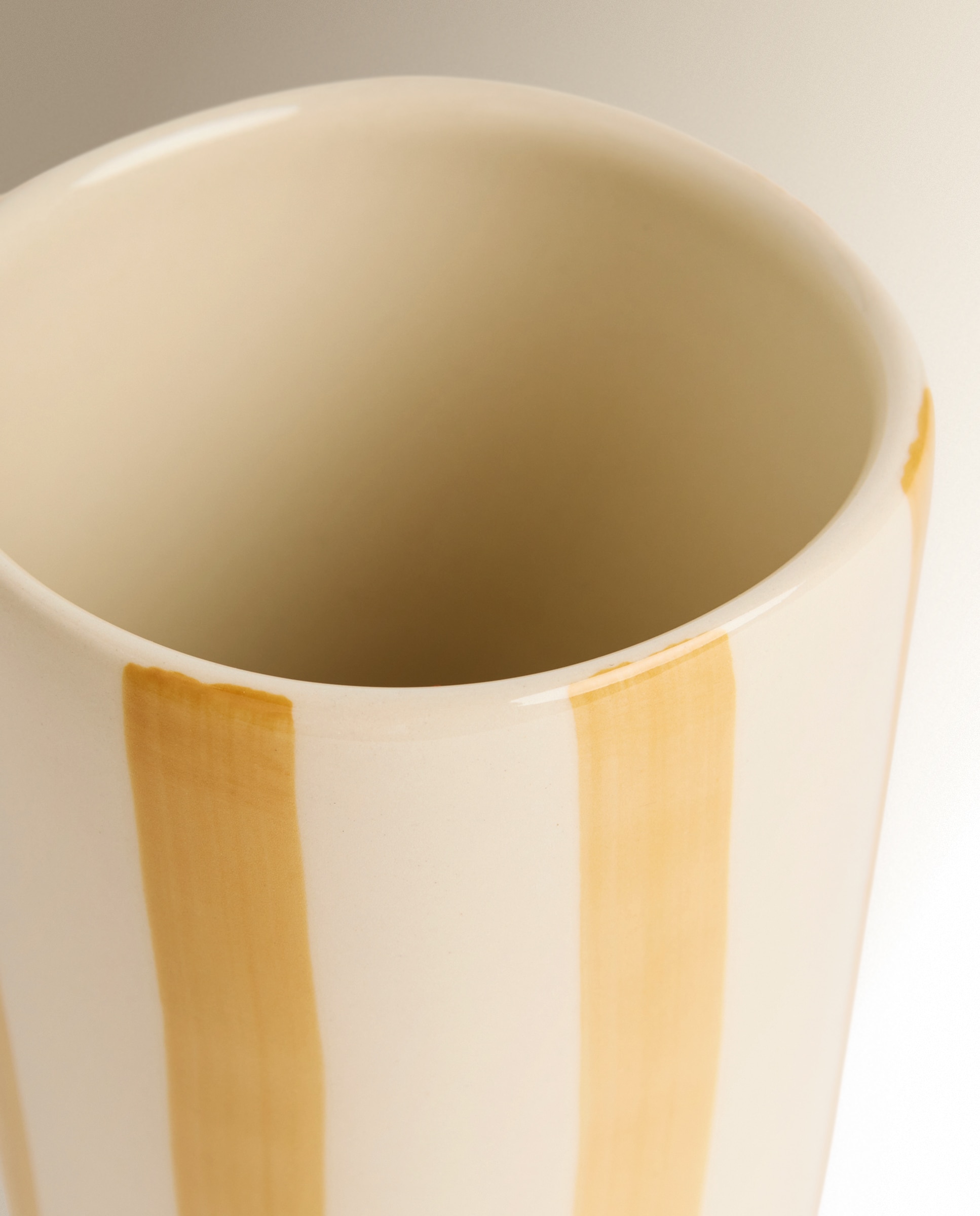 Vaso portacepillos cerámico Pasadena - Mostaza Mostaza-2