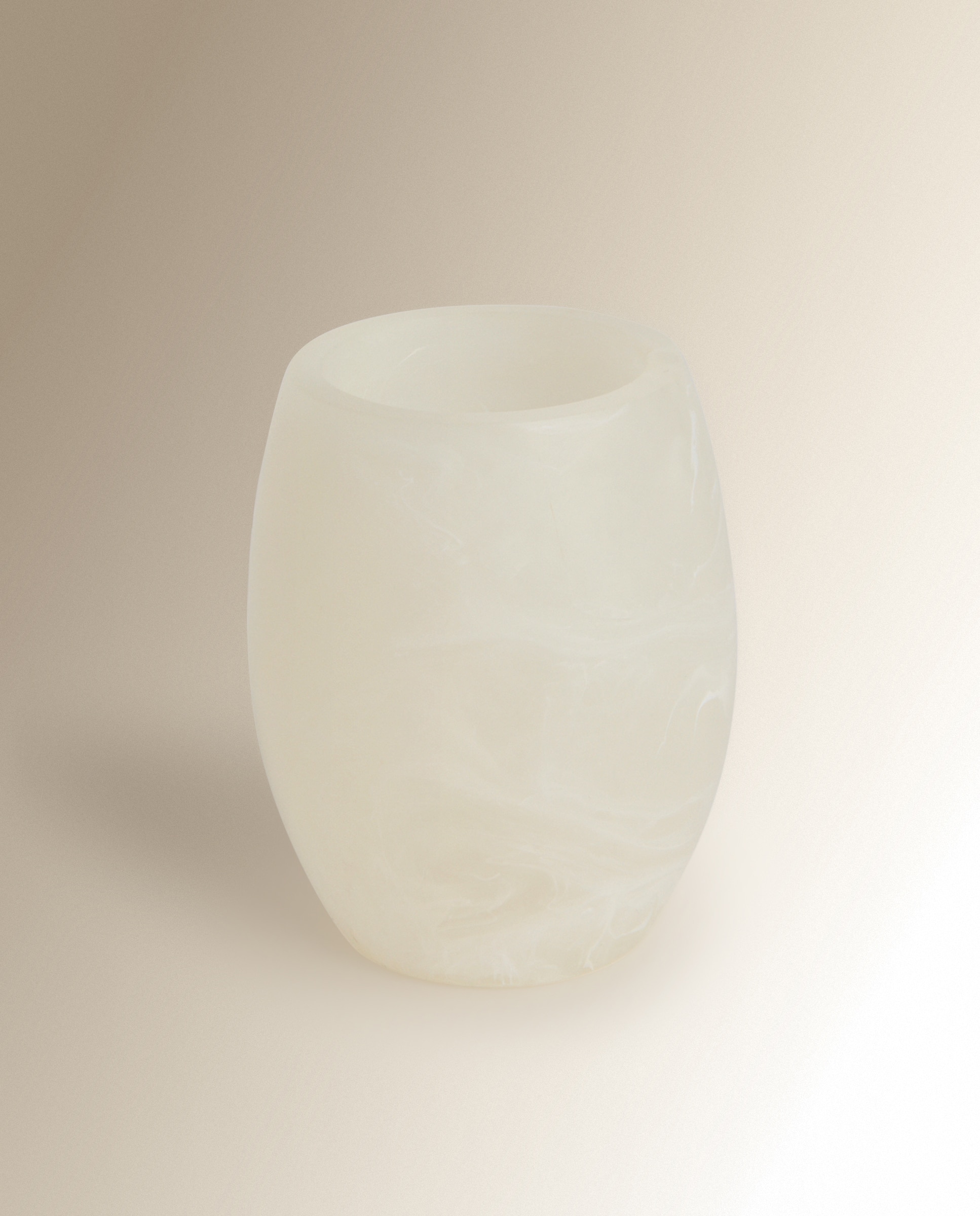 Vaso portacepillos resina Onix - Blanco Blanco-1