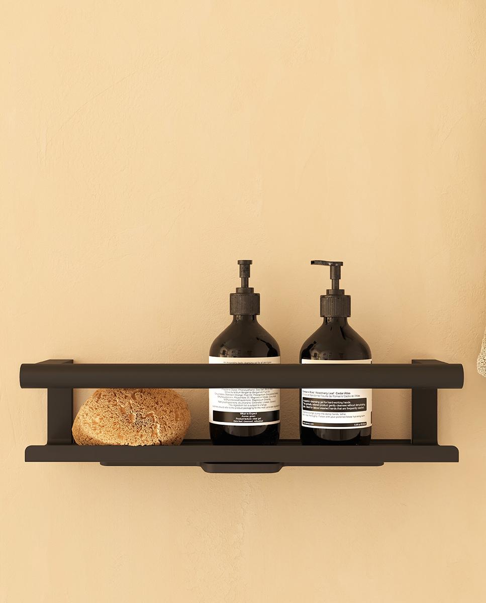Imagen 2 de Jabonera de ducha con limpiacristales Architect S+ Cosmic - Negro mate Negro mate