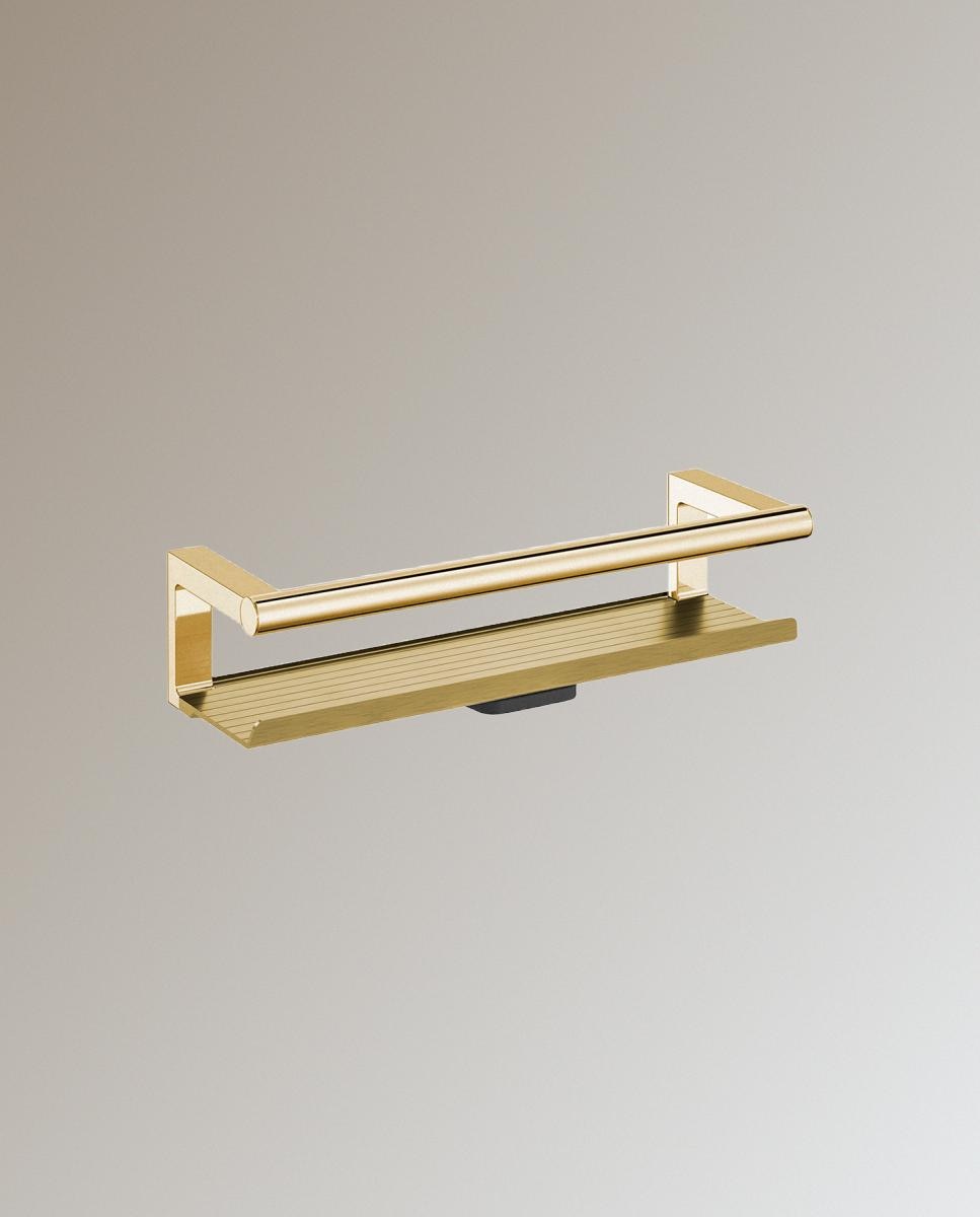 Imagen 2 de Jabonera de ducha con limpiacristales Architect S+ Cosmic - Oro brillo Oro brillo