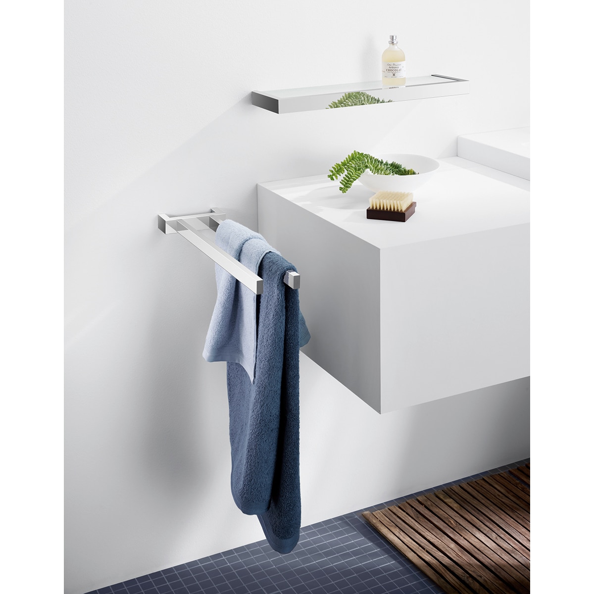 Estante de baño Linea Zack Acero mate 35,3 cm Acero mate-3