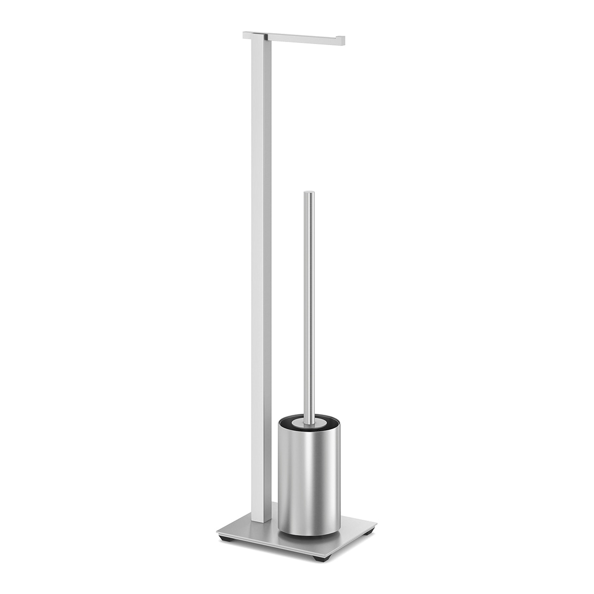 Porta-rolos de Pé com Piaçaba Carvo Aço fosco-1