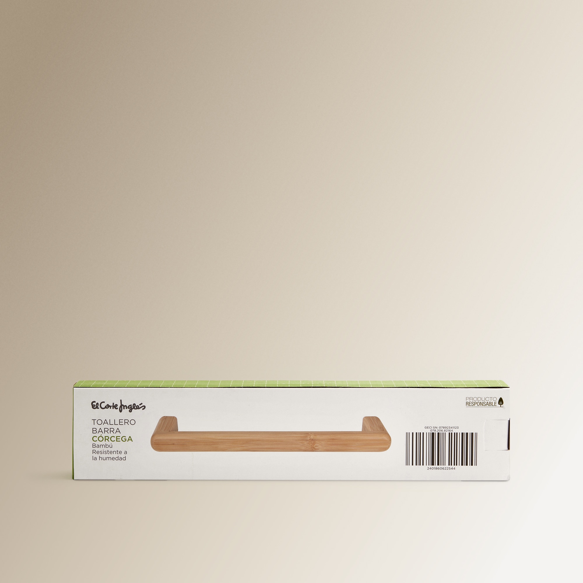 Toalheiro de Barra Córcega de Bambu Madeira-3