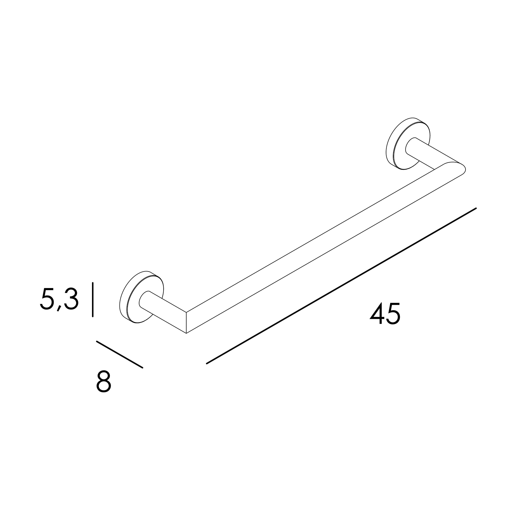 Toallero de barra para lavabo Keros El Corte Inglés - Acero cepillado 35 cm Acero cepillado-4