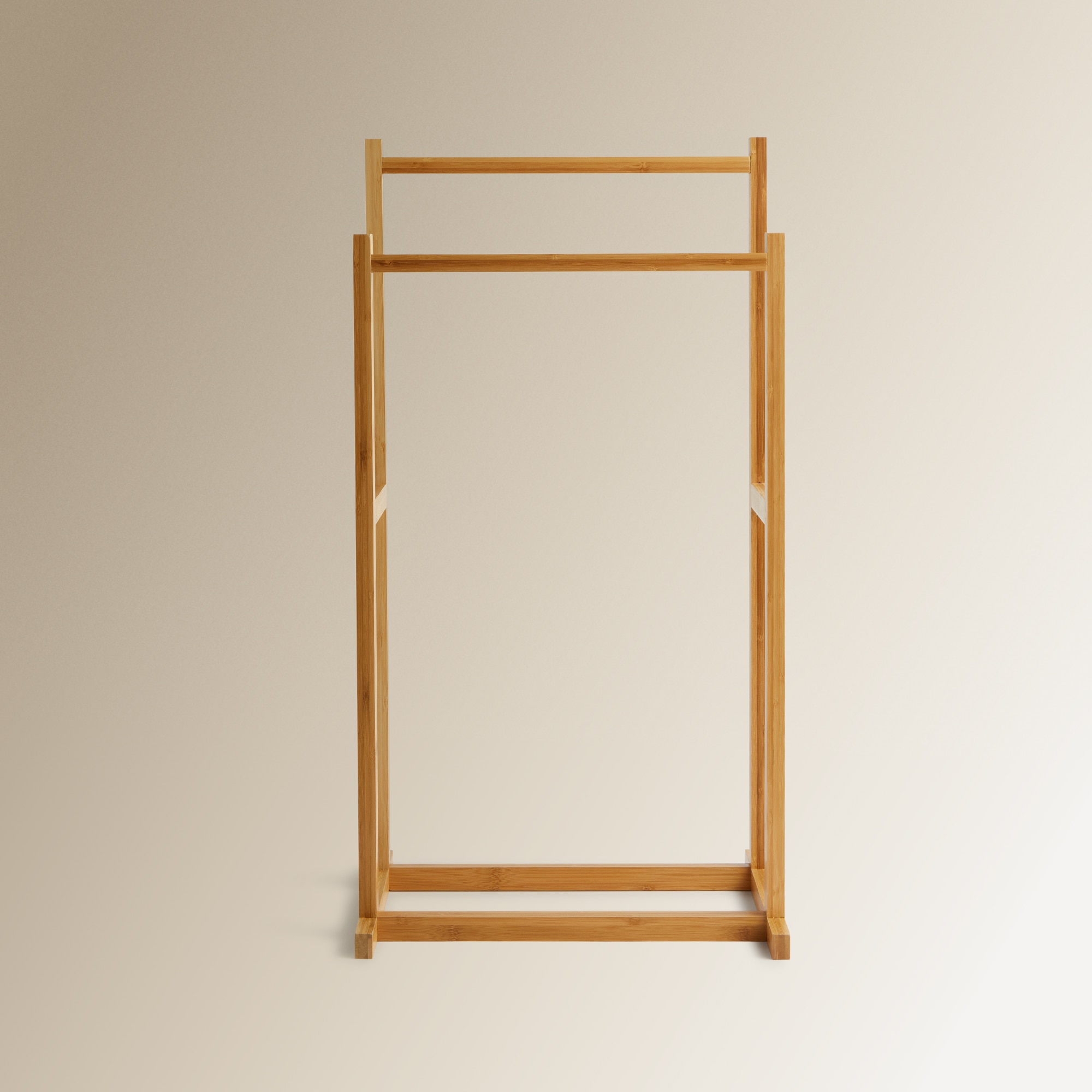 Toalheiro de Pé Duplo de Bambu Naxos Bambu-2