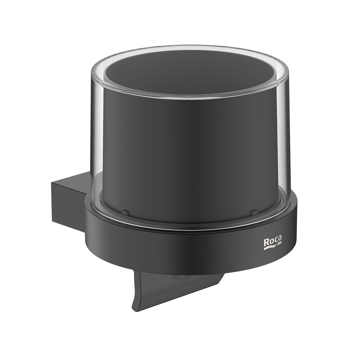 Dosificador de pared con palanca Hotel Round Roca - Negro mate Negro mate-1