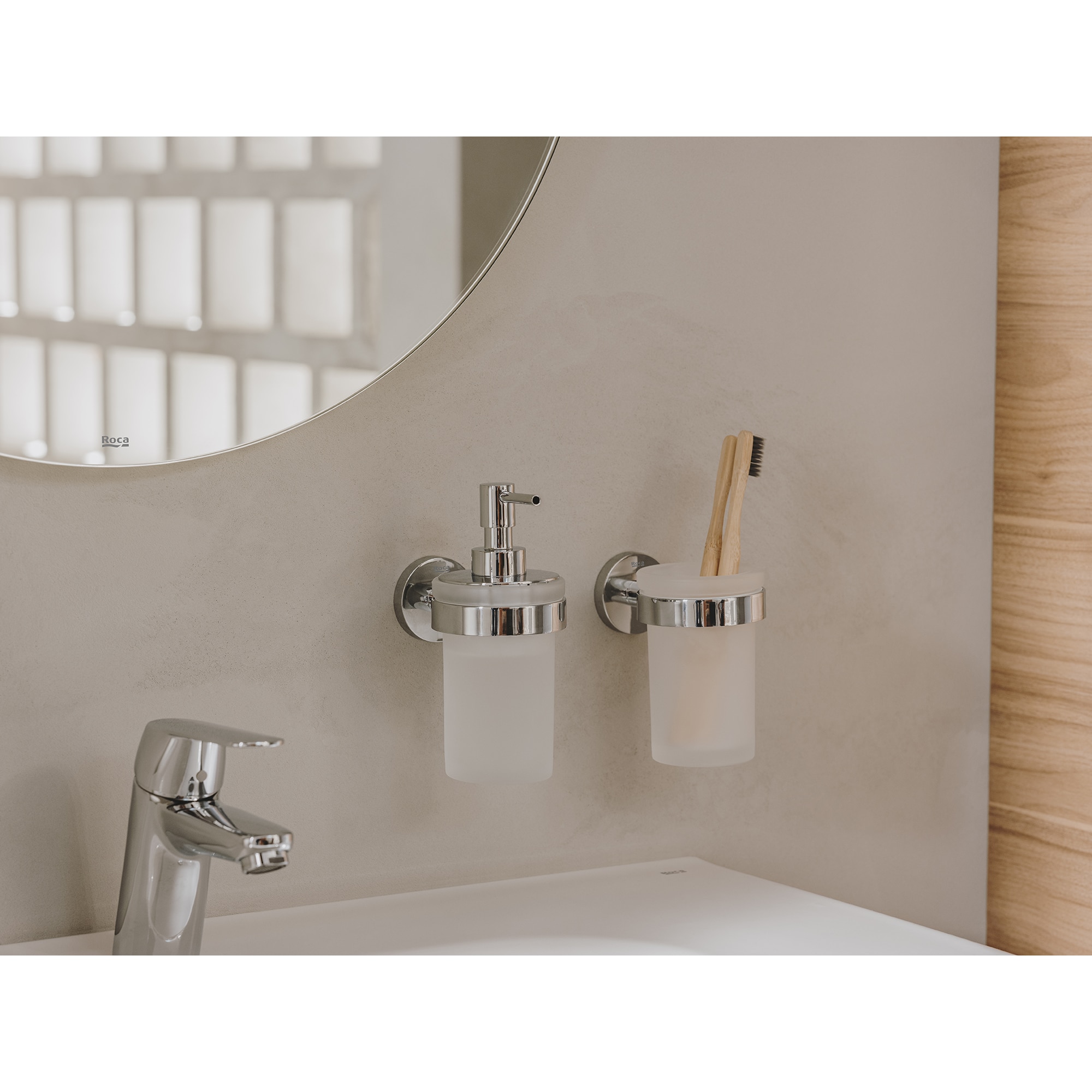 Dosificador de pared Compas Roca Cromo Cromo-2