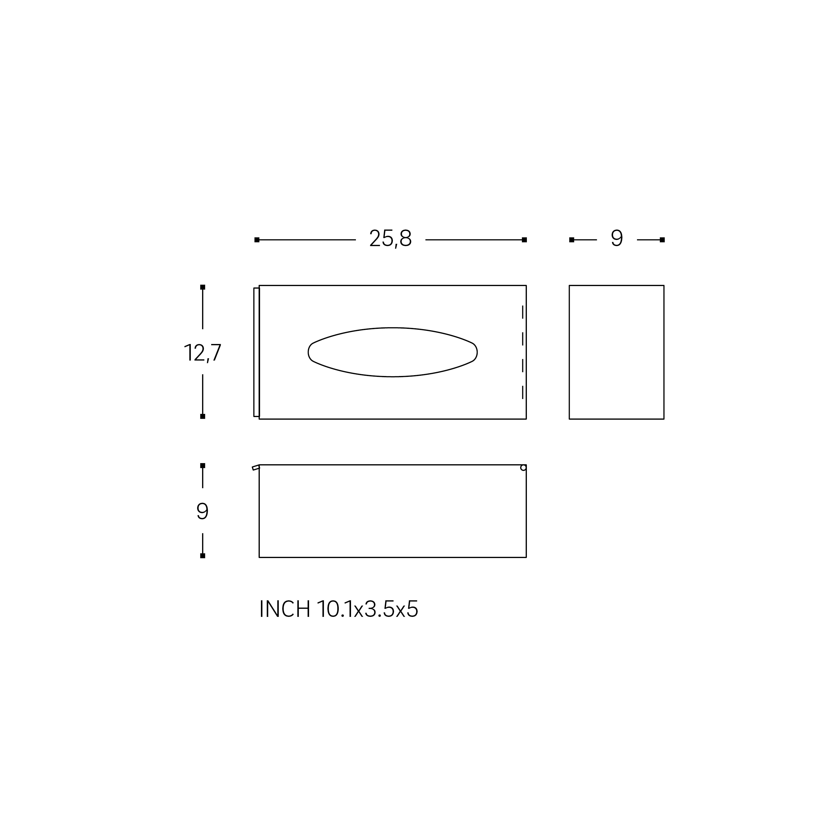 Caja para pañuelos de acero inoxidable Architect S+ Cosmic - Negro mate Negro mate-7