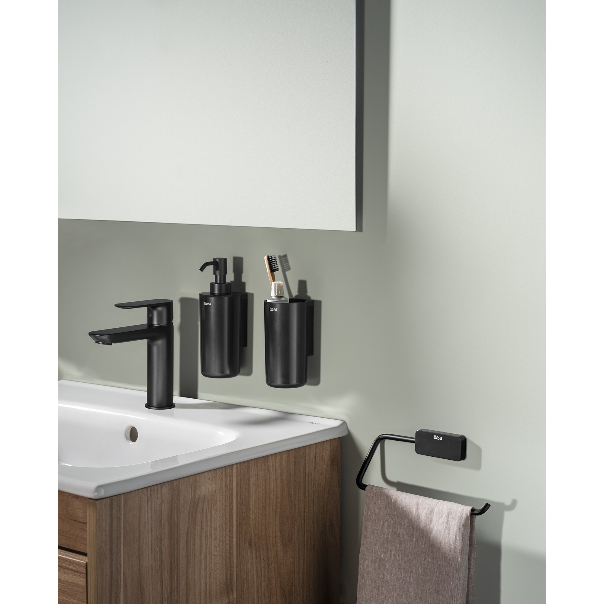 Dosificador de pared Sonata Roca - Negro Negro-2