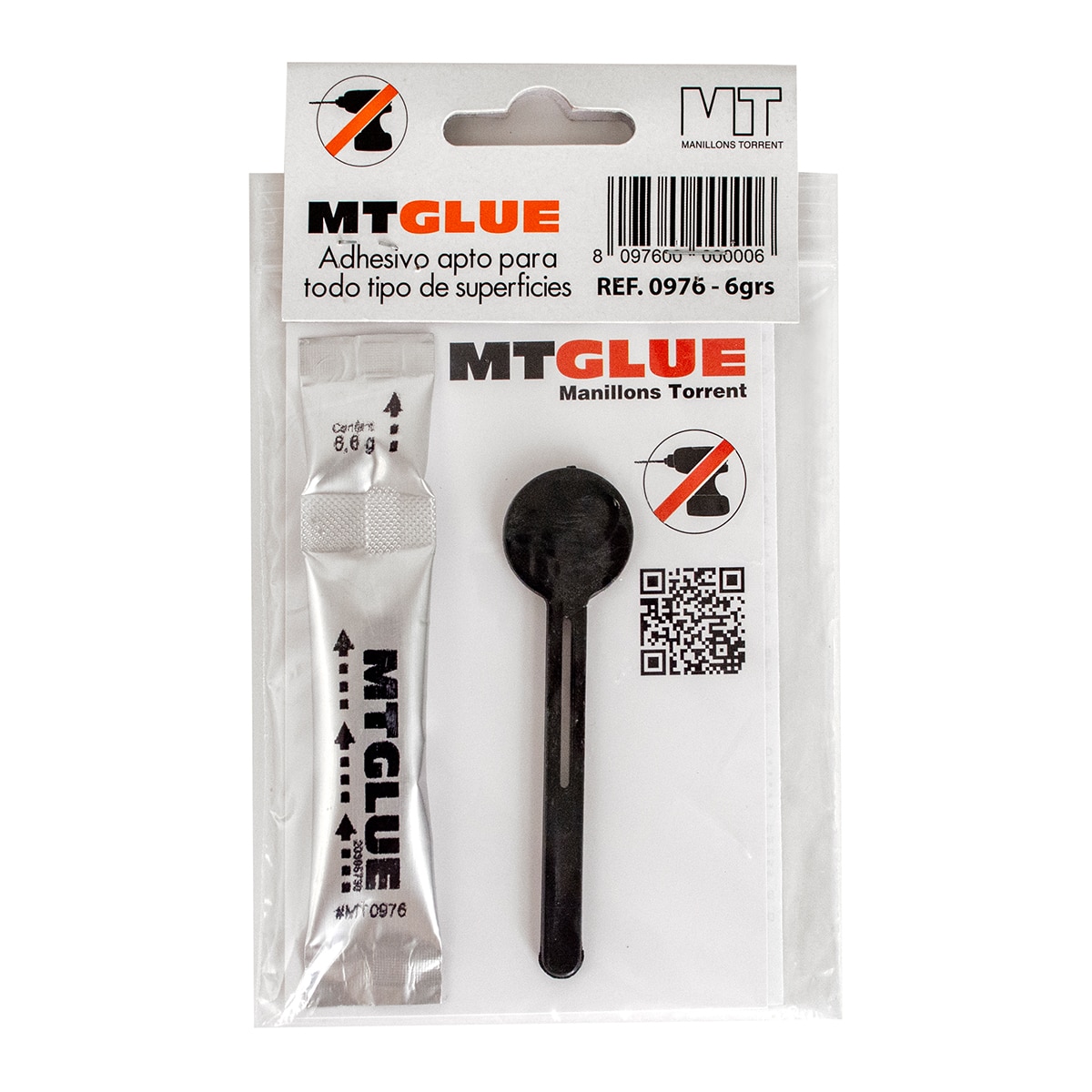 Imagen 1 de Pasta adhesiva para accesorios de baño MTGlue Torrent - Gris Gris