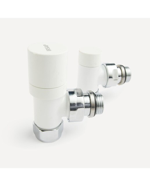 Kit de válvulas bitubo e conexões para toalheiro secador Branco-2