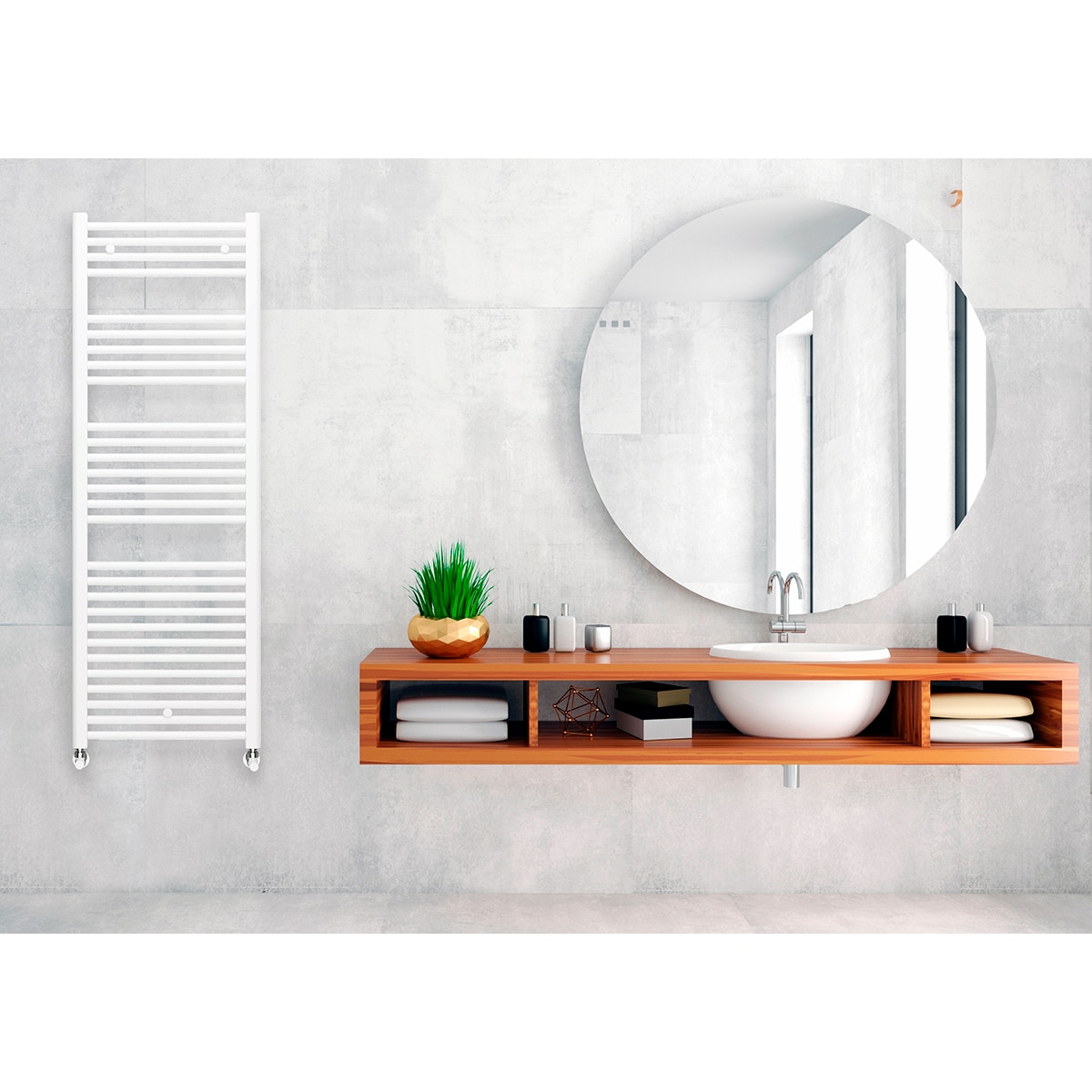 Toallero radiador Ocean 50 cm Fácula - Blanco Blanco-2