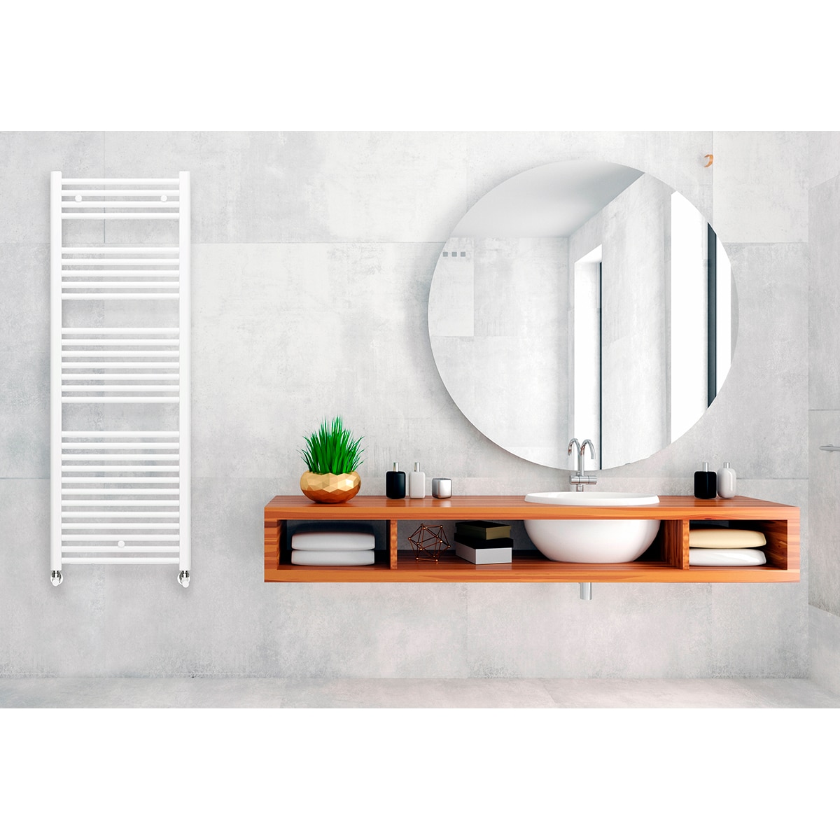 Imagen 2 de Toallero agua Ocean 803/450 Blanco Fácula - Blanco 28 tubos Blanco